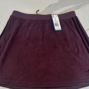 Adidas Women's Deep Purple Suede Mini Skirt Large